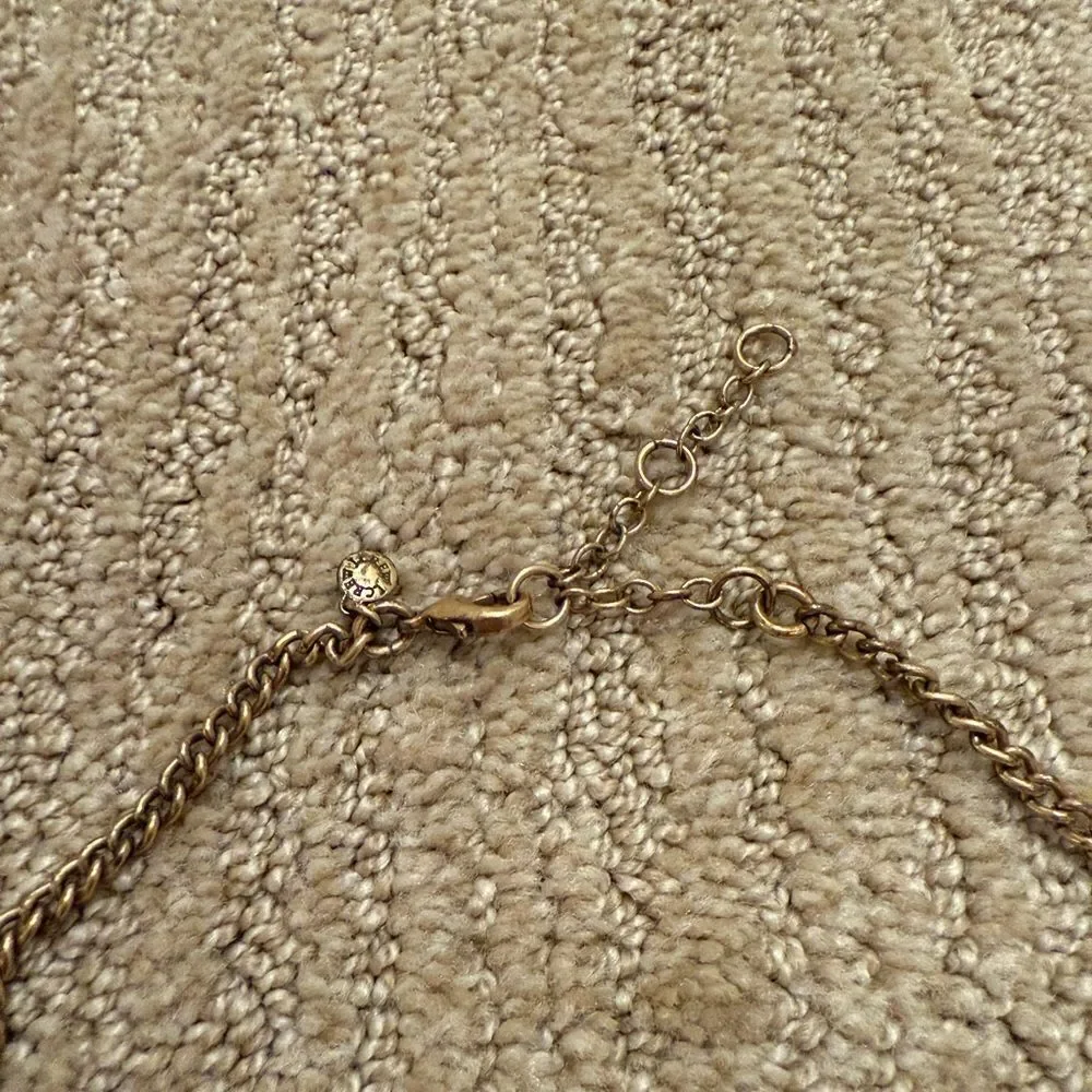 J. CREW Elegant Black and Gold Gem Necklace